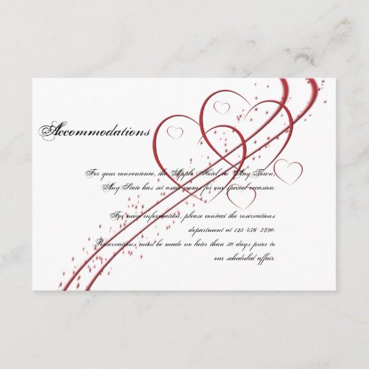 Zwei Herz als eine Beilage Begleitkarte (Vorderseite)