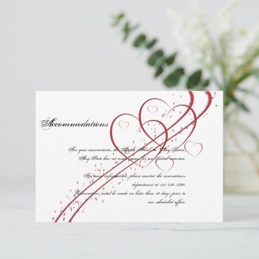 Zwei Herz als eine Beilage Begleitkarte (Stehend Vorderseite)