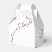 Zwei Herz als eine Gastgeschenk Hochzeit Geschenkschachtel (Rückseite)