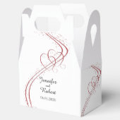 Zwei Herz als eine Gastgeschenk Hochzeit Geschenkschachtel (Geöffnet)