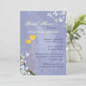 Zwei Herz Blue Spring Blumengebirge Brautparty Einladung (Stehend Vorderseite)