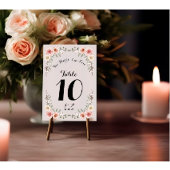 Zwei Herz eine Liebe Vintage Rosen Hochzeit Tischnummer