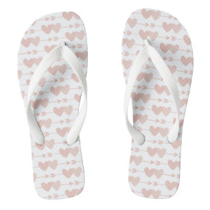 Zwei Herz-Flip-Flops (weiß) Badesandalen