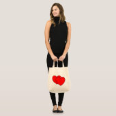 Zwei Herz große Tote-Tasche Tragetasche (Vorderseite (Model))