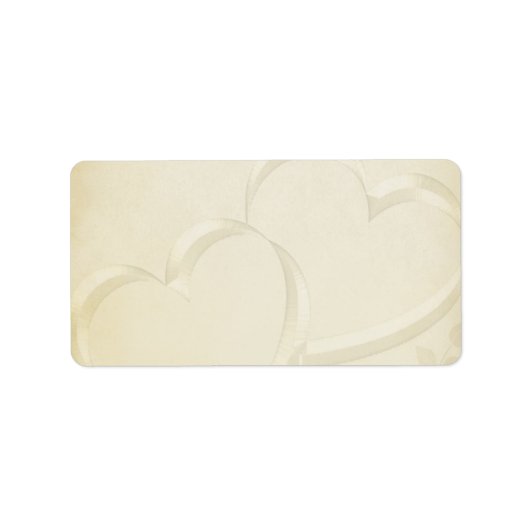 Zwei Herz Hochzeit Adressaufkleber (Vorne)