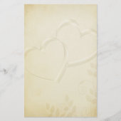 Zwei Herz Hochzeit Briefpapier (Vorderseite)