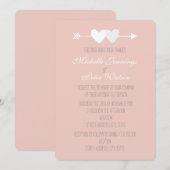 Zwei Herz Hochzeit Einladung (Vorne/Hinten)