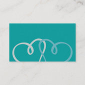 Zwei Herz-Hochzeitsplätze Platzkarte (Rückseite)