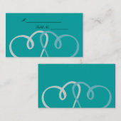 Zwei Herz-Hochzeitsplätze Platzkarte (Vorne/Hinten)