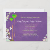 Zwei Herz-Karneval-Hochzeits-Proben-Abendessen Einladung (Rückseite)