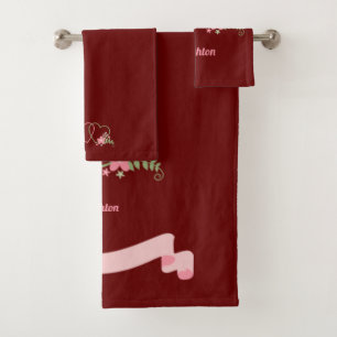 Zwei Herz liebt Design Badetücher Set