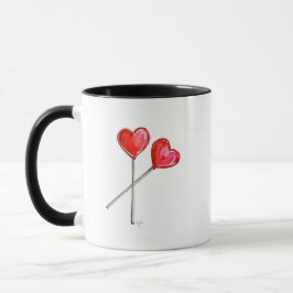 Zwei Herz Lollies Tasse