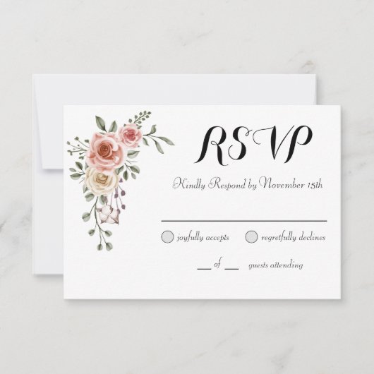 Zwei Herz-One-Liebe-Rustikale Arbor-Rose Antwortka (Vorderseite)