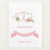 Zwei Herz Personalisiert Hochzeitstag Planer (Vorderseite)