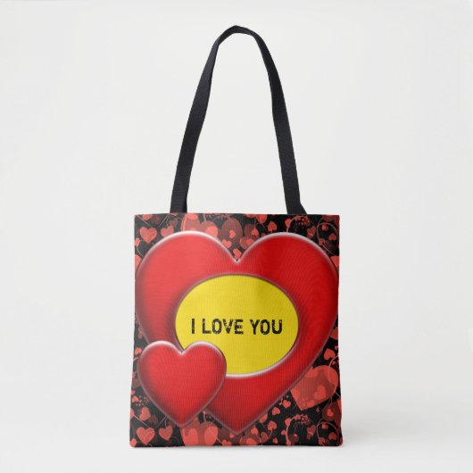 Zwei Herz Rahmen + Ihr Backgr. Ideen Tasche (Vorderseite)