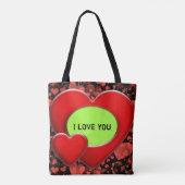 Zwei Herz Rahmen + Ihr Backgr. Ideen Tasche (Rückseite)