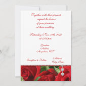 Zwei Herz-Rosen-Hochzeits-Einladungen Einladung (Rückseite)