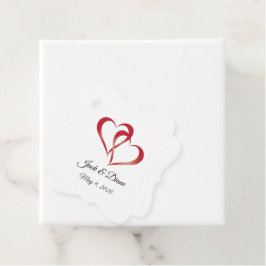 Zwei Herz-Single auf der Seite Geschenkanhänger