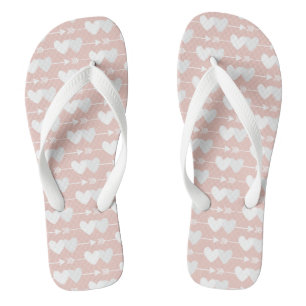 Zwei Herz spiegelt Flops Badesandalen