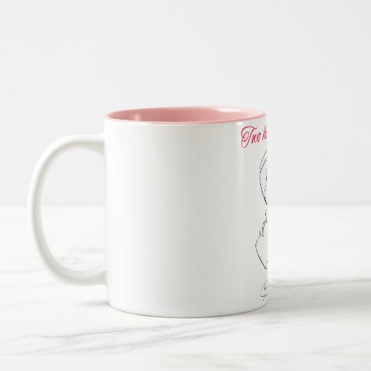 Zwei Herz-Tasse-A-Sip Liebe Zweifarbige Tasse (Links)