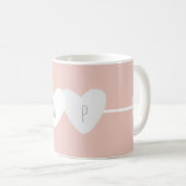 Zwei Herz-Tasse Kaffeetasse (VorderseiteRechts)
