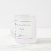 Zwei Herz-Tasse lila Mattglastasse (Vorderseite Links)