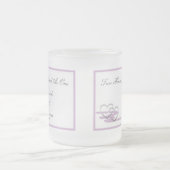 Zwei Herz-Tasse lila Mattglastasse (Mittel)
