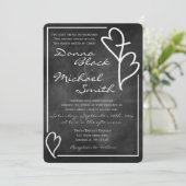 Zwei Herz über religiöse Hochzeiten Einladung (Stehend Vorderseite)