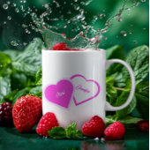 Zwei Herzen als eine Combo-Tasse Tasse