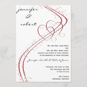 Zwei Herzen als eine Einladung