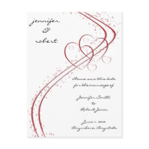 Zwei Herzen als eine Save the Date Karte