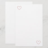 Zwei Herzen Briefpapier (Vorne/Hinten)