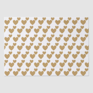Zwei Herzen der Goldhochzeit Seidenpapier