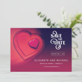 Zwei Herzen, die als eine schlagen (Version 2) Save The Date (Stehend Vorderseite)