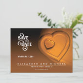 Zwei Herzen, die als eins schlagen - Gold (Version Save The Date (Stehend Vorderseite)