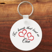 Zwei Herzen, die als eins schlagen Schlüsselanhänger (Vorderseite)