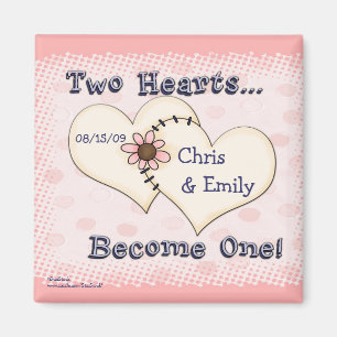 Zwei Herzen, die Glückwünsche, Chris…      Wed Magnet