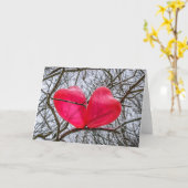 Zwei Herzen, die in einem Baum küssen Karte (Gelbe Blume)