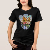 Zwei Herzen, ein Flug 2338 Tri-Blend Shirt (Vorderseite)