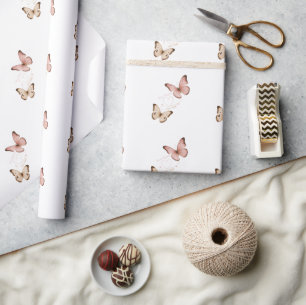 Zwei Herzen, ein Flug Schmetterling Liebe Tote Bag Geschenkpapier