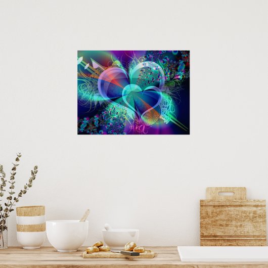 Zwei Herzen ein Soul - Poster (Küche)