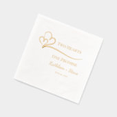 Zwei Herzen, ein Versprechen Hochzeit Servietten Mit Folie (Links)