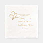 Zwei Herzen, ein Versprechen Hochzeit Servietten Mit Folie (Vorderseite)
