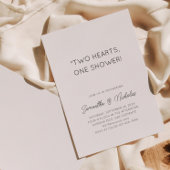 Zwei Herzen, eine Dusche | Einfache Couchdusche Einladung