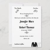 Zwei Herzen, eine Liebe, die Krawatte Save the Dat Save The Date (Vorderseite)