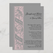 Zwei Herzen eine Liebe Hochzeitsfeier Einladung (Vorne/Hinten)