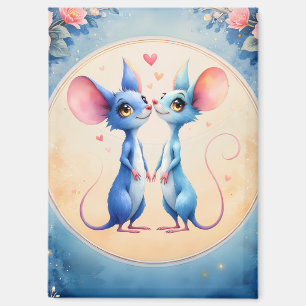 Zwei Herzen, eine Liebe – Hochzeitsmäuse. Magnet