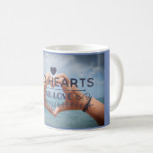 Zwei Herzen eine Liebe Kaffeetasse (VorderseiteRechts)