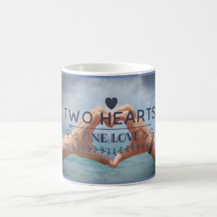 Zwei Herzen eine Liebe Kaffeetasse