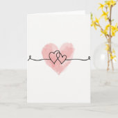 Zwei Herzen Eine Liebe Karte (Gelbe Blume)